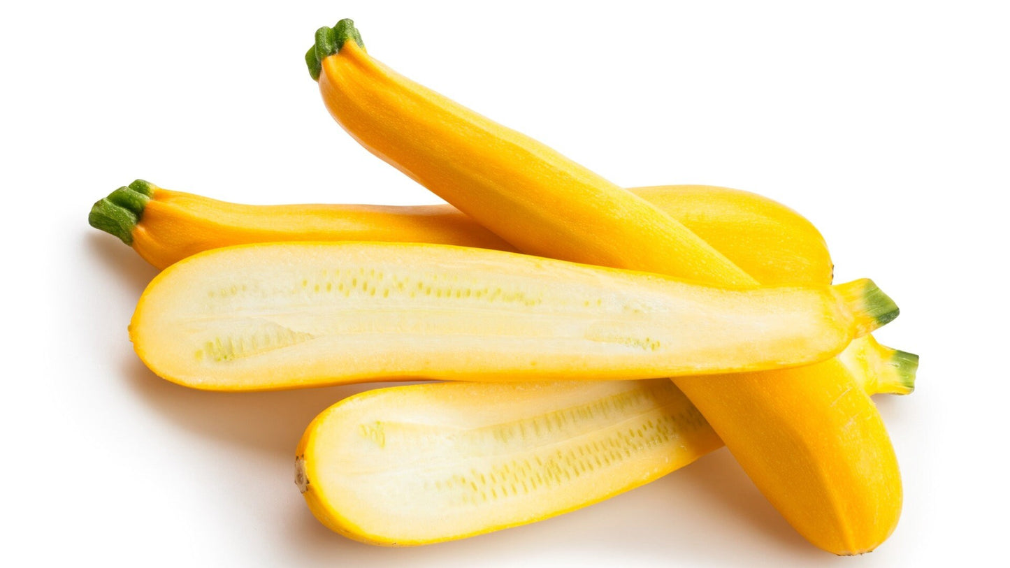 10 Seeds Yellow Zucchini, Golden Summer Squash, Thai Vegetables, Queen Courgette, Non GMO